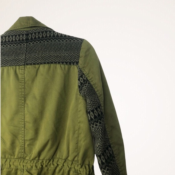 Forever 21 Utility Army Cotton and Wool Green Jacket Size S - Picture 8 of 15